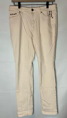 Mossimo Supply Co. Ivory Skinny Jeans Size 6