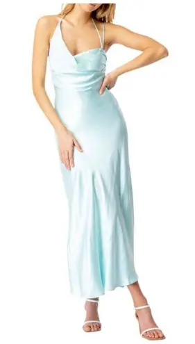 Bardot MINT Women's Asymmetric-Hem Satin Dress