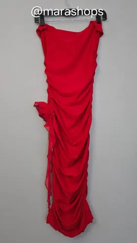 Fanci Club Red Horse Midi Dress Size XS