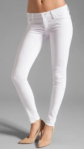 MOTHER The Looker Broken Mirror White Skinny Jeans Women's Size 30