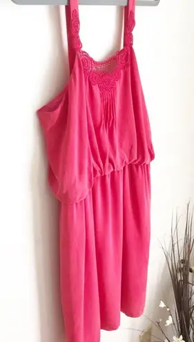 Tibi NY smoked silk pink mini dress