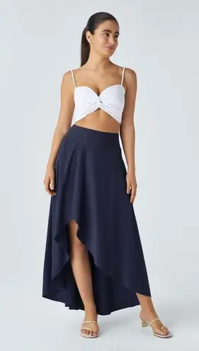 Halara Breezeful High Waisted High Low Ruffle Flowy Midi Quick Dry Skirt XL New