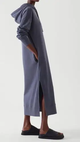 COS Relaxed-Fit Maxi Sweatshirt Dress - navy