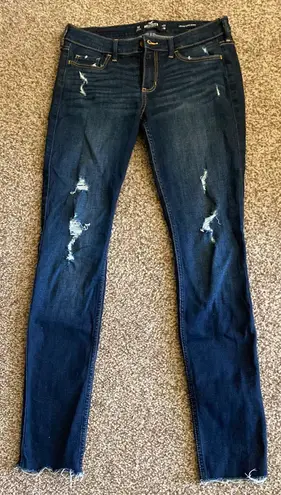 Hollister California Low-Rise Super Skinny Dark Washed Jeans - Image 1