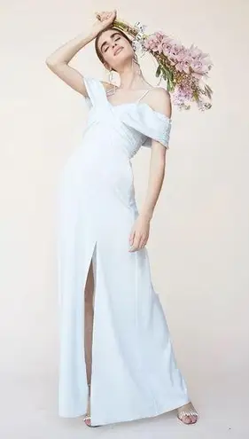 LPA / Revolve Shirred Cross Front Gown in Powder Blue