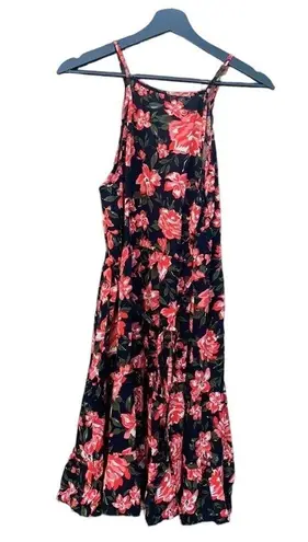 Xhilaration  medium red and black floral dress, NWT