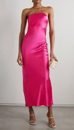 Cult Gaia  | NWT Perla Silk Maxi Dress in Dragonfruit Pink