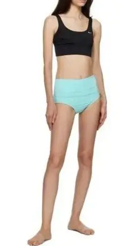 Nike  Copa/Blue-Teal Essential High-Waist Banded Bikini Swim Bottom, US XL-NWT