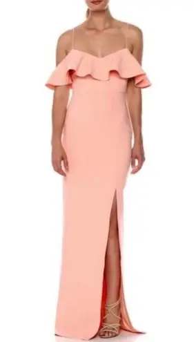 Likely NEW NWT Shania Ruffle Maxi Gown In Peach