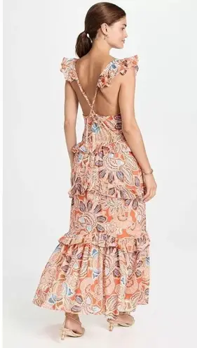 MISA Los Angeles NWT Olivia Rubin Rex Morrison Dress in Tangerine Flora Size S