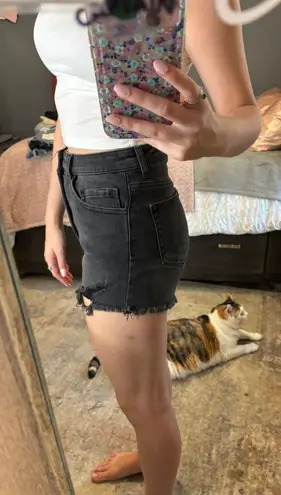 Forever 21 Black/gray Jean Shorts