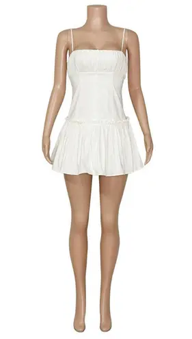 Majorelle Carly Cotton Poplin Mini Dress, White, XS