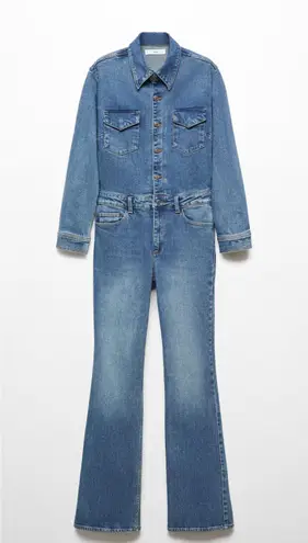 Mango  Long Denim Jumpsuit in Size Medium with a 31" Inseam thumbnail 12