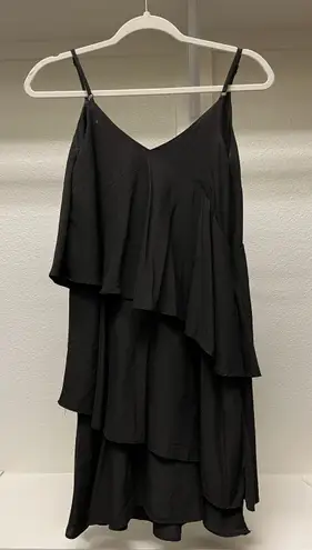 DO+BE Black Slip Ruffle Dress