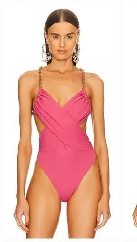 DUNDAS x REVOLVE Siouxsie Bodysuit in Hot Pink Large