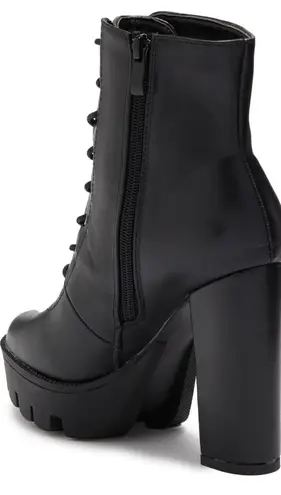 Top Moda Lace up Black Boots