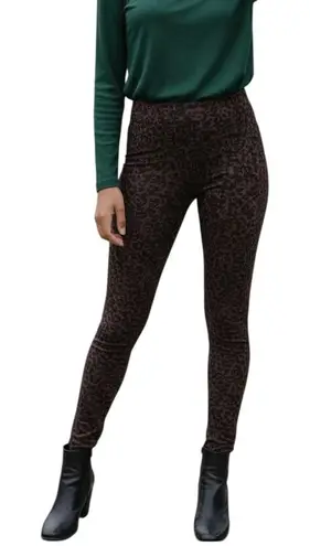 Matty M Plum Paisley Print Leggings Small EUC Stretchy Activewear Yoga Pants Black