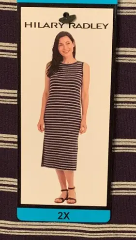 Hilary Radley striped business casual dress 2X NWT