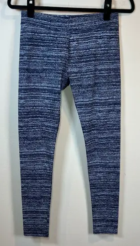 Pact Women's Organic Cotton Leggings Dark And Light Blue Compression Size Medium