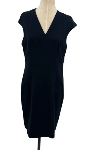 Reiss Hayes Tailored Dress Cap Sleeve Short Sleeve Navy Blue Size US 10