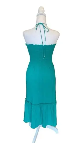 American Eagle  Halter Midi Dress In Teal Womens Size Large NWT