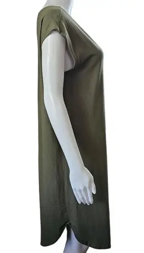 Rachel Hollis Ltd. Olive Knit Baseball Hem Vneck Shirt Dress Size XS