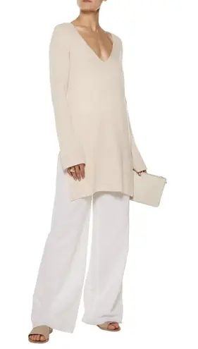 Helmut Lang wool and cashmere Tunic sweater in tusk (beige) size S small - Image 1