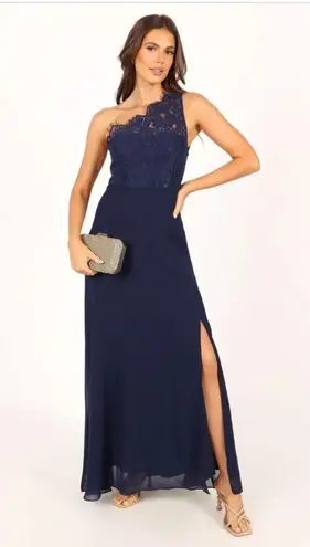 Petal and Pup Diana Navy Blue Lace Maxi Dress S