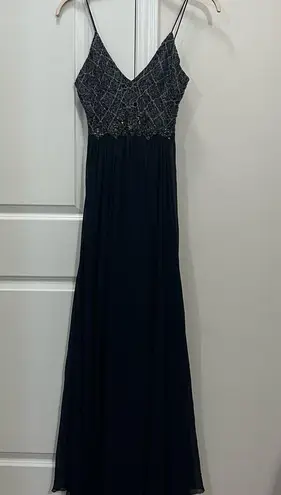 Badgley Mischka Navy Blue Ballerina Gown Size 0 US $1,100