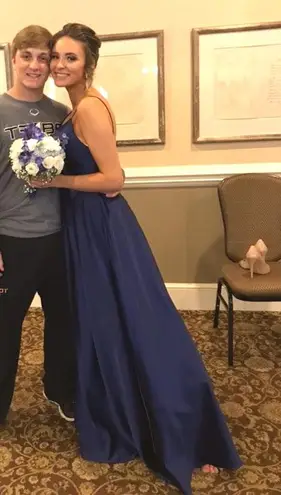 Macy s Royal Blue Silky Prom Dress Size 6 130 45 Off Retail From leanna