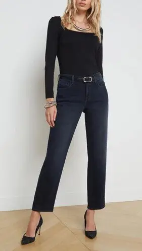 L'Agence NEW- NWT L’AGENCE Marjorie Slouchy Slim Straight Jeans Dark Indigo Size 23