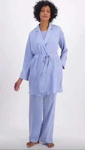 STATE OF THE DAY 3 Piece Women’s Blue Crepe De Chine Sleep Collection Size XXL