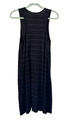 ATM Anthony Thomas Melillo Slub Jersey Striped Tank Dress Size L Black Size L