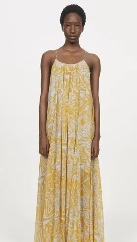 Rodebjer Solin Cosmic Dress Size Large Yellow