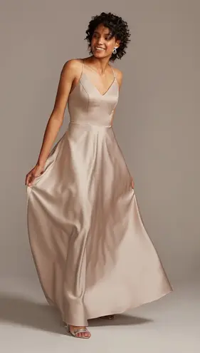 CELEBRATE DB STUDIO Timeless Satin Formal Long Gown Dress Plus Size 30 NWT