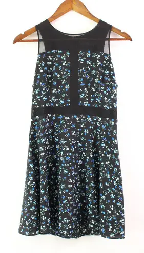 Like Mynded Sleeveless Black Floral Mini Dress Size S
