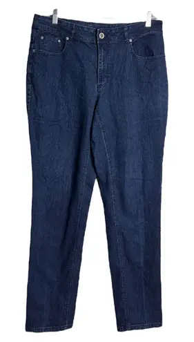 Ashley Stewart Skinny Jeans Blue Dark Wash Skinny Leg Solid Wash