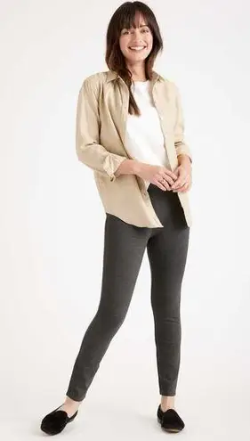 Quince Women's Charcoal Gray Ultra-Stretch Ponte Skinny Pants Size Small