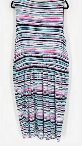 Lane Bryant NWT  Women's Sleeveless Elastic Waist Dress Sunset Stripes Size 18/20