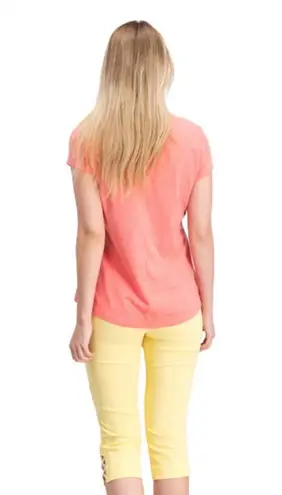 Maison Jules Pink V-neck Patch Pocket T-shirt XS