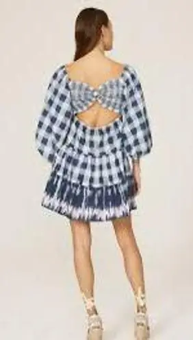 Sachin + Babi Kyle Check-Print Cutout Dress - Size Large Boho Chic Girly NWOT