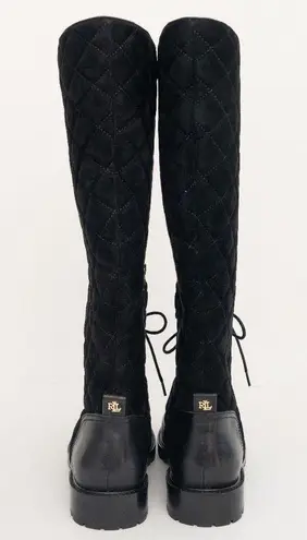 Ralph Lauren Lauren . Hollie II Quilted Lace-Up Riding Boots.