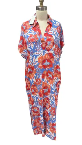 Sigrid Olsen NWT Linen Blend Floral Maxi Dress S Coastal Resort Vacation Style