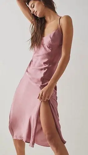 Free People  Right This Way Bias Slip Dress L NWOT