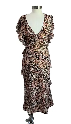 Majorelle Jasmina Leopard Midi Dress Size Large