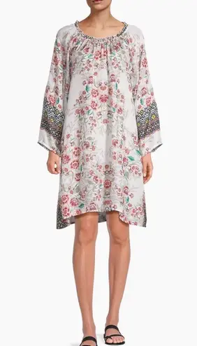 Johnny Was Aztec Myriah 100% Silk Mini Dress Women's Sz S