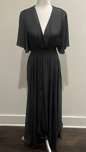 Grade & Gather NWOT Dark Gray Satin Dress Sz M