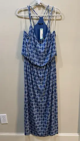 PaperMoon /Stitch Fix Wendilyn Knit Maxi Dress Blue Size 1X Strappy