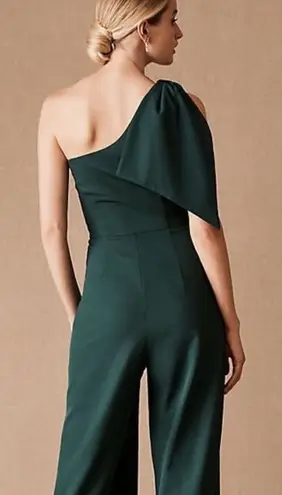 BHLDN NWT Windham Formal Crepe One-Shoulder Jumpsuit in Teal Size 2