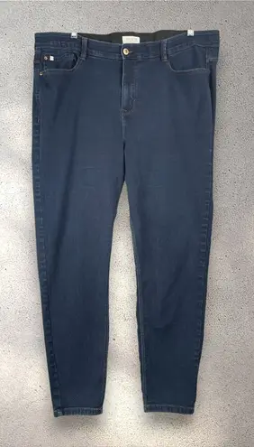 Curve Appeal Skinny Jeans Women’s 20W Dark Wash Mid Rise Stretch Minimal Clean Blue